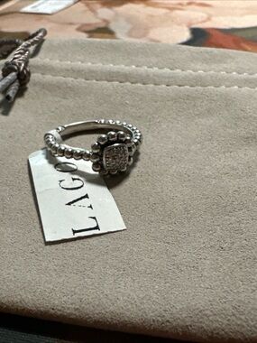 LAGOS Sterling Silver Diamond .08 & Pave Ring -